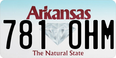 AR license plate 781OHM