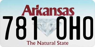 AR license plate 781OHO