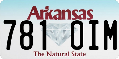 AR license plate 781OIM