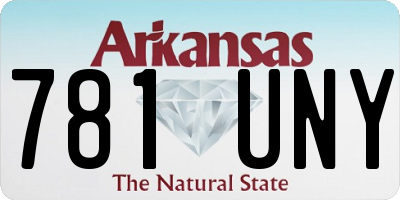 AR license plate 781UNY