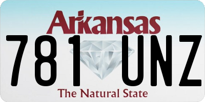 AR license plate 781UNZ