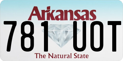 AR license plate 781UOT
