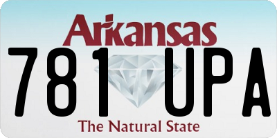 AR license plate 781UPA