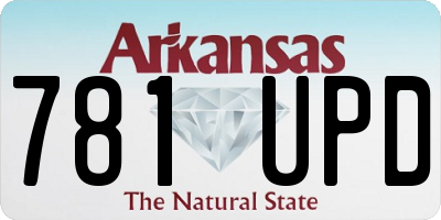AR license plate 781UPD
