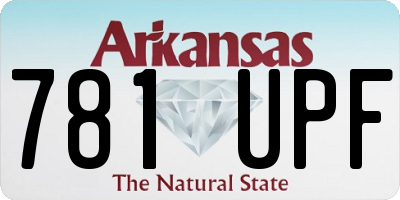 AR license plate 781UPF