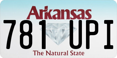 AR license plate 781UPI