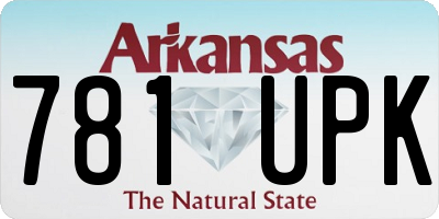 AR license plate 781UPK