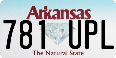 AR license plate 781UPL