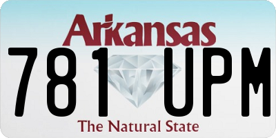 AR license plate 781UPM