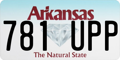 AR license plate 781UPP