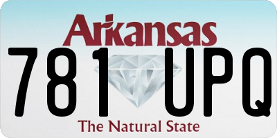 AR license plate 781UPQ