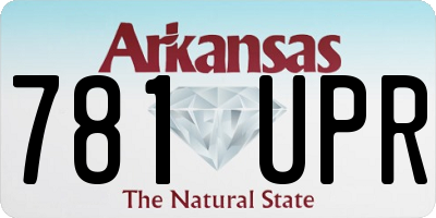AR license plate 781UPR