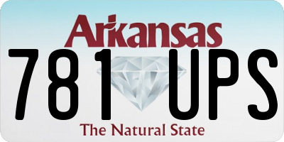 AR license plate 781UPS