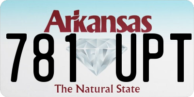 AR license plate 781UPT