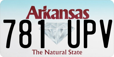 AR license plate 781UPV