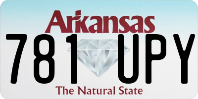 AR license plate 781UPY