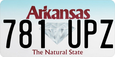 AR license plate 781UPZ