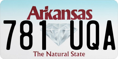 AR license plate 781UQA