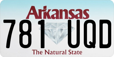 AR license plate 781UQD