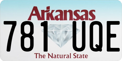 AR license plate 781UQE