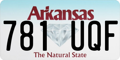 AR license plate 781UQF