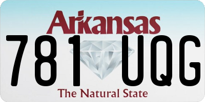 AR license plate 781UQG
