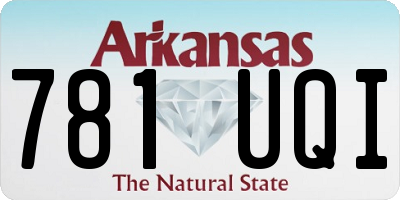 AR license plate 781UQI