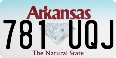 AR license plate 781UQJ