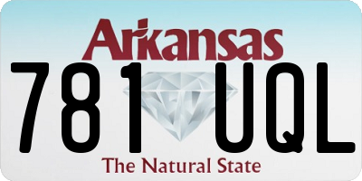 AR license plate 781UQL