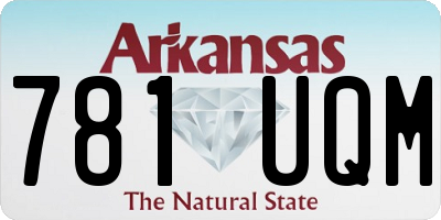 AR license plate 781UQM