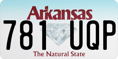 AR license plate 781UQP