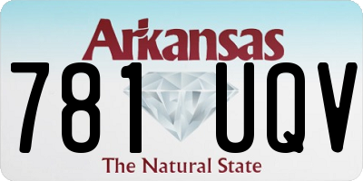 AR license plate 781UQV