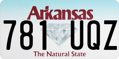 AR license plate 781UQZ