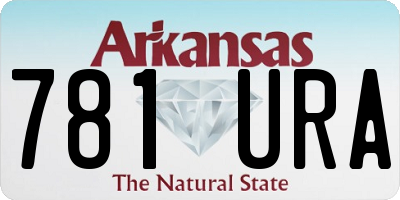 AR license plate 781URA