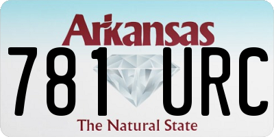 AR license plate 781URC