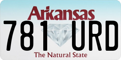 AR license plate 781URD
