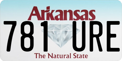 AR license plate 781URE