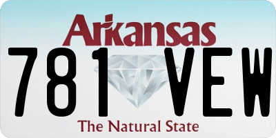 AR license plate 781VEW