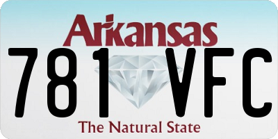 AR license plate 781VFC