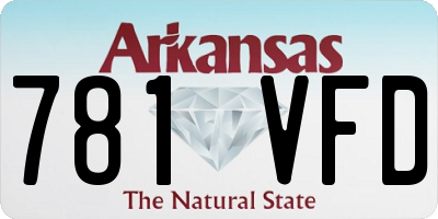 AR license plate 781VFD