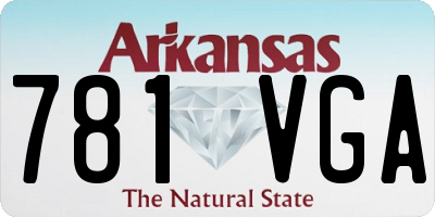 AR license plate 781VGA