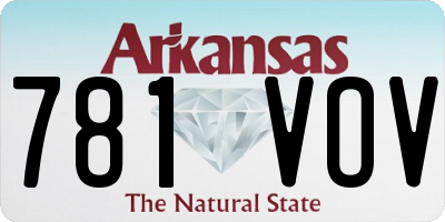 AR license plate 781VOV