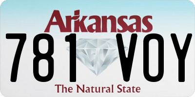 AR license plate 781VOY
