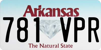 AR license plate 781VPR