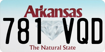 AR license plate 781VQD