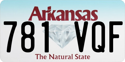 AR license plate 781VQF