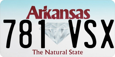 AR license plate 781VSX