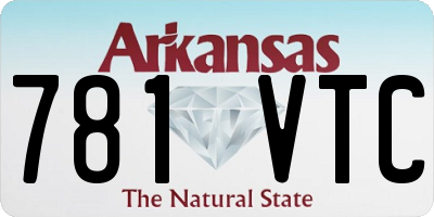 AR license plate 781VTC