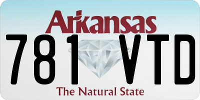 AR license plate 781VTD