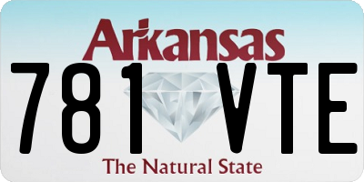 AR license plate 781VTE